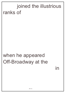 Kevin joined the illustrious ranks of 





 
when he appeared
Off-Broadway at the Lucille Lortel Theatre in Stud Terkel’s 
American Dreams: Lost and Found...